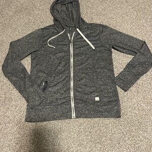 Vuori Gray Zip-Up Hoodie, size medium